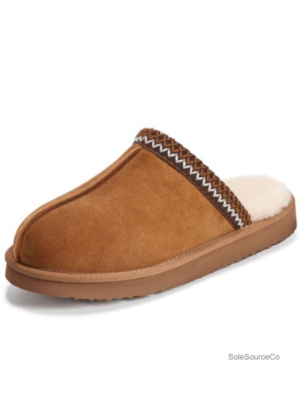 Faux Suede Faux Fur Memory Foam Slippers for Women - Cozy House Shoes with Slip